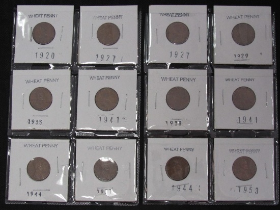 2 Sheets of 6 Wheat Pennies