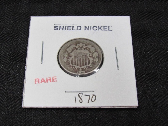 Rare 1870 Shield Nickel