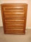 Bassett Furniture Oak Mid-Century Modern Collection Bureau Dovetail 5 Drawer Chest