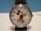 Walt Disney Co. Lorus Quartz Wrist Watch Black Leather Band