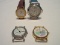 4 Ladies Wrist Watches Steel by Design Chronograph, Remington, Geneva & Becora