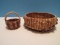 2 Hand Woven Artisan Pine Needle Baskets Mini Basket 3 3/4