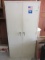 Beige 2 Door Metal Storage Cabinet w/ Adjustable Shelves