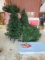 Group - 2 Silk Evergreen Christmas Trees 4' 10