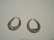 Pair - Carla 14k 2 Tone Swirl Design Pierced Earrings