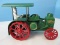 Rumely Oil Pull Cast Iron Toy Tractor Painted Green w/ Red Wheels Gilt Trim