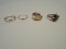 4 Rings 2 Stamped 14k Size 6/6 , Flower Size 7 & Band Size 5