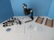 Vintage E. Leitz Wetzlar Microscope w/ Lots of Accessories, Slides, Lens & More