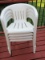 Set - 4 Curved Back Plastic Patio/Deck Chairs