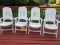 Set - 4 Plastic Adjustable Back Folding Patio/Lawn Chairs