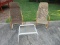 Pair - Metal Frame High back Patio Chairs w/ Woven Back/Seat