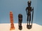 Group - Carved Wooden Totem Pole 8 1/2