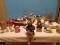 Group - Misc. Figurines Bunny Rabbits, Cows, Resin Chair, Fruit Baskets