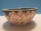 Semi-Porcelain Oriental Floral Pattern Hand Painted Footed Bowl