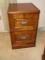 Oak 2 Drawer Hanging File Cabinet w/ Lock & Key Classic Design