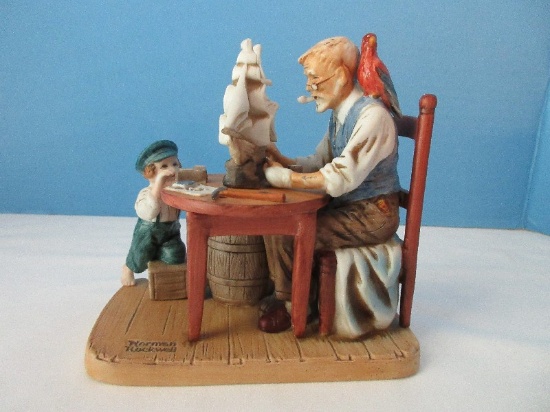 Collectors "For A Good Boy" by Norman Rockwell Museum Inc. Bisque Porcelain 5 1/2" Figurine