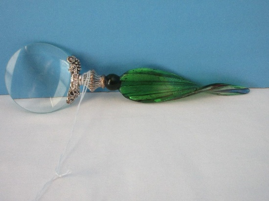 Exquisite Murano Art Glass Handcrafted Magnifying Glass