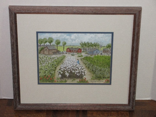 Sharecropper Farm Landscape Scene Charleston Folk Artist Signed Ravenel Gaillard