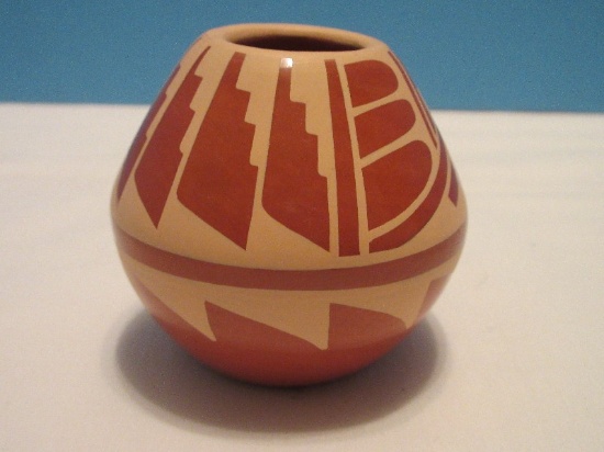 Signed C. Loretto Jemez, NM Native American Pottery Jar 2 3/4"