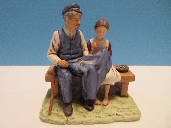 "The Lighthouse Keepers Daughter" by Norman Rockwell Bisque Porcelain 5 1/4" Figurine