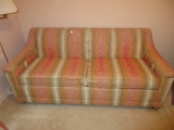Groovy Retro Sleeper Sofa w/ Ombre Blended Color w/ Stripe Upholstery