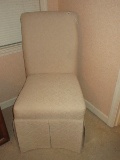 Scroll Back Parson Chair w/ Pleated Skirt