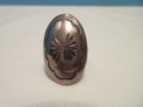 Sterling Southwestern Intaglio Design Signed TC