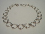 Cool 925 Sterling Silver Hoop Bracelet w/ Floating Beads Bracelet