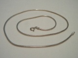 Italy 925 Sterling Silver Snake Chain Necklace
