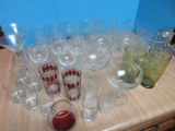 Group Misc. Tumblers, Cocktail Stems, Fluted Champagnes, Cone Shape Footed Tumblers