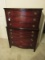 Dixie Furniture Federal Period Style Mahogany Bow Front Chest on Chest