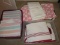 2 Totes & Laundry Basket w/ Misc. Towels, Wash Clothes, Hand Towels, Dish Towels, Etc.