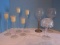 Group - Set - 5 Glass Graduated Scale Votive Stem Candle Holders