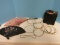 Keepsake Box w/ Misc. Chokers Omega, Rhinestone Accent, 3 Folding Hand Fans