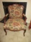 French Provincial Louis XV Style Chateau Arm Chair Carved Mahogany Tim