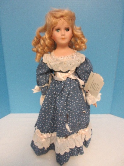 Collectors Hand Crafted Porcelain "Eliza" 17 1/2" Doll Historic Charleston Collection S.C.