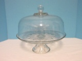 Glass Pedestal Cake Plate w/ Dome Cover