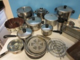 Group - Misc. Stainless Steel Pots, Pan, Glass Pots, Baking Dishes, Pound Cake