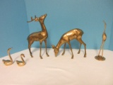 Figurine Brass Group - Pair Buck 10