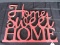 Home Sweet Home Red Wall Mounted Wooden Décor