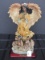 Ashley Belle Resin Native American Angel w/ Children in Canoe on Wood Base