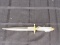 Pakistan Steel Knife/Letter Opener Clear Handle Brass Hilt