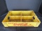 Vintage Yellow Coca-Cola Bottles 4 Cell Container