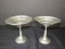 Vintage Pair Tall/Wide Pewter Candle Votive Holder