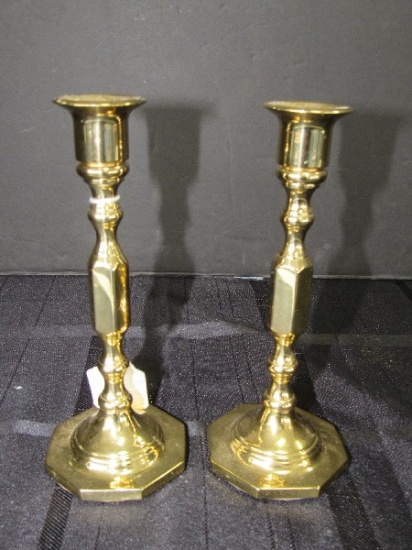 Baldwin American Brass Spindle Pair Candle Sticks