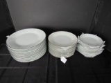 Noritake Japan Casablanca 6842 Ceramic Lot - Raised Hand Painted Floral Trim