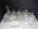 Prescut Glass Lot - Nestle Globe Cups, Vase, Pitcher/Creamer, Etc.