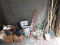 Group - Misc. Hand Tools, Levels, Yard Tools, Nails, Stapler, Socket Set, Pipe Wrenches, Etc.
