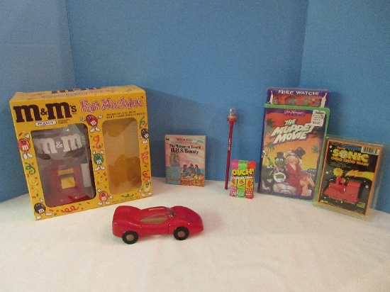 Collectibles M&M Fun Machine NIB, VHS Video Cassette The Muppet Movie w/ Free Watch