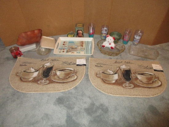 Group 2 Kitchen Rugs Coffee Design Non-Skid Latex Back 18" x 30" New